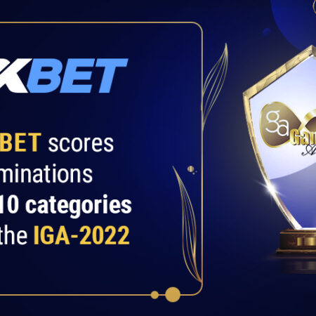 1xBet ontvangt 10 International Gaming Awards-nominaties